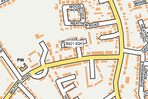 BA21 4QH map - OS OpenMap – Local (Ordnance Survey) BA21 4QH map - OS OpenMap – Local (Ordnance Survey)