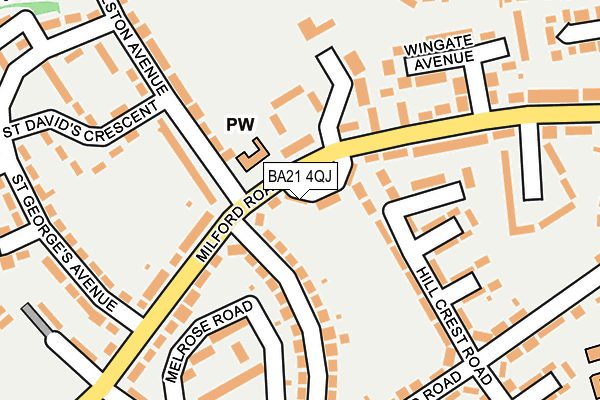 BA21 4QJ map - OS OpenMap – Local (Ordnance Survey) BA21 4QJ map - OS OpenMap – Local (Ordnance Survey)