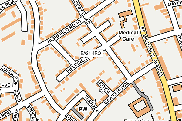 BA21 4RQ map - OS OpenMap – Local (Ordnance Survey) BA21 4RQ map - OS OpenMap – Local (Ordnance Survey)