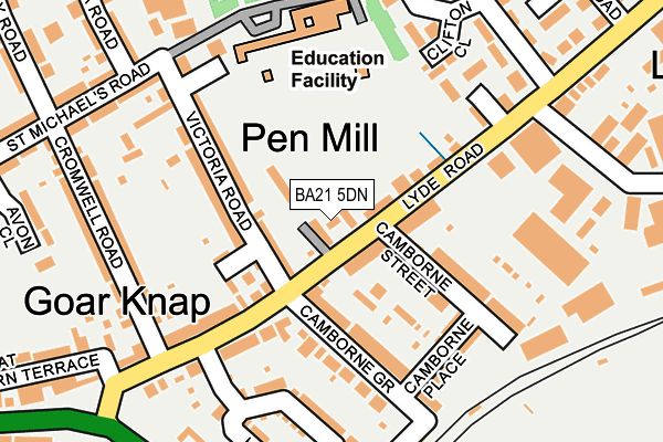 BA21 5DN map - OS OpenMap – Local (Ordnance Survey)