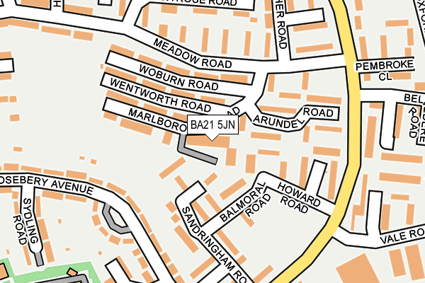 BA21 5JN map - OS OpenMap – Local (Ordnance Survey) BA21 5JN map - OS OpenMap – Local (Ordnance Survey)