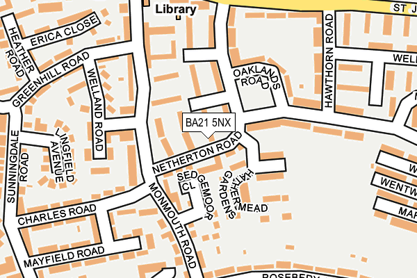 BA21 5NX map - OS OpenMap – Local (Ordnance Survey) BA21 5NX map - OS OpenMap – Local (Ordnance Survey)