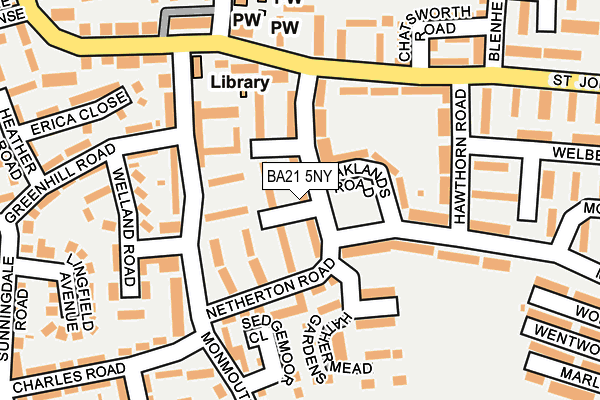 BA21 5NY map - OS OpenMap – Local (Ordnance Survey) BA21 5NY map - OS OpenMap – Local (Ordnance Survey)