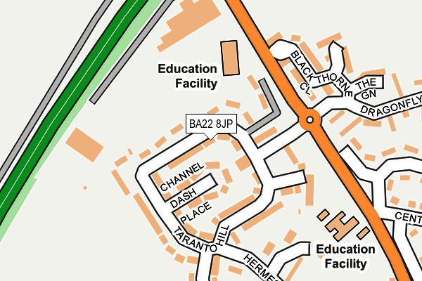 BA22 8JP map - OS OpenMap – Local (Ordnance Survey) BA22 8JP map - OS OpenMap – Local (Ordnance Survey)