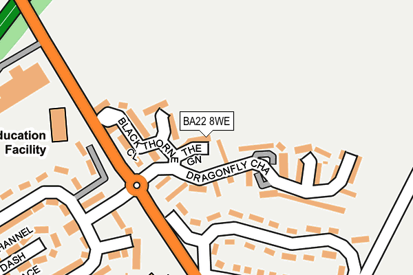 BA22 8WE map - OS OpenMap – Local (Ordnance Survey) BA22 8WE map - OS OpenMap – Local (Ordnance Survey)