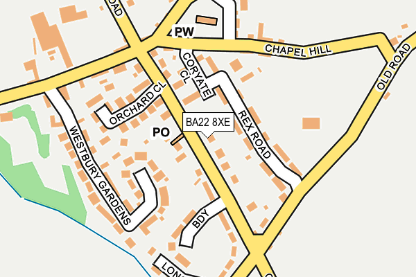 BA22 8XE map - OS OpenMap – Local (Ordnance Survey) BA22 8XE map - OS OpenMap – Local (Ordnance Survey)