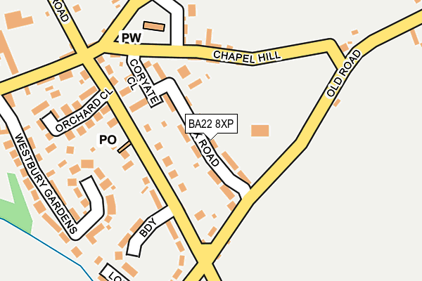 BA22 8XP map - OS OpenMap – Local (Ordnance Survey) BA22 8XP map - OS OpenMap – Local (Ordnance Survey)