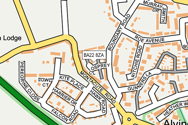 BA22 8ZA map - OS OpenMap – Local (Ordnance Survey) BA22 8ZA map - OS OpenMap – Local (Ordnance Survey)