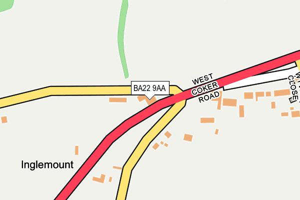 BA22 9AA map - OS OpenMap – Local (Ordnance Survey) BA22 9AA map - OS OpenMap – Local (Ordnance Survey)
