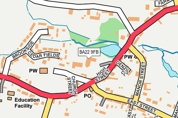 BA22 9FB map - OS OpenMap – Local (Ordnance Survey) BA22 9FB map - OS OpenMap – Local (Ordnance Survey)