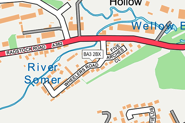 BA3 2BX map - OS OpenMap – Local (Ordnance Survey) BA3 2BX map - OS OpenMap – Local (Ordnance Survey)