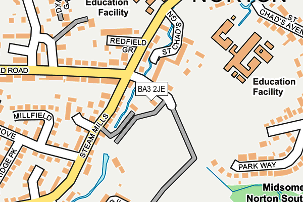 BA3 2JE map - OS OpenMap – Local (Ordnance Survey) BA3 2JE map - OS OpenMap – Local (Ordnance Survey)