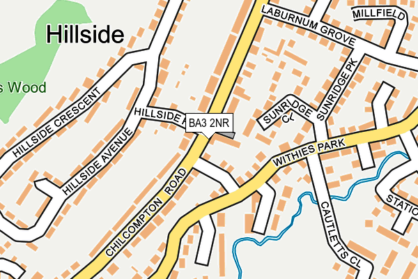 BA3 2NR map - OS OpenMap – Local (Ordnance Survey) BA3 2NR map - OS OpenMap – Local (Ordnance Survey)