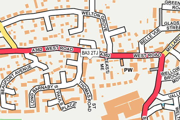 BA3 2TJ map - OS OpenMap – Local (Ordnance Survey) BA3 2TJ map - OS OpenMap – Local (Ordnance Survey)