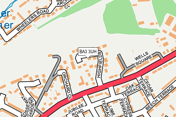 BA3 3UH map - OS OpenMap – Local (Ordnance Survey) BA3 3UH map - OS OpenMap – Local (Ordnance Survey)