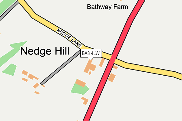 BA3 4LW map - OS OpenMap – Local (Ordnance Survey) BA3 4LW map - OS OpenMap – Local (Ordnance Survey)