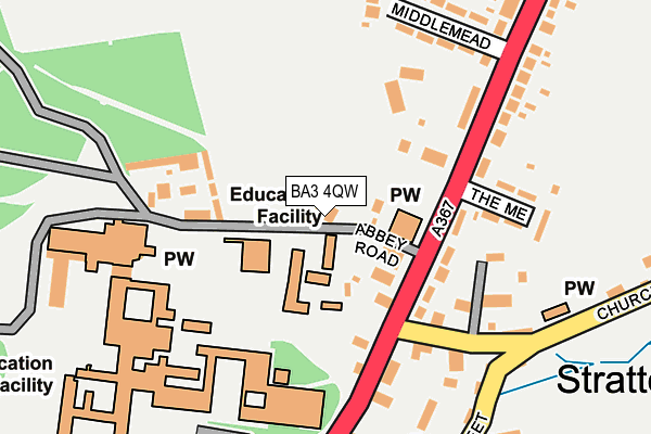 BA3 4QW map - OS OpenMap – Local (Ordnance Survey) BA3 4QW map - OS OpenMap – Local (Ordnance Survey)
