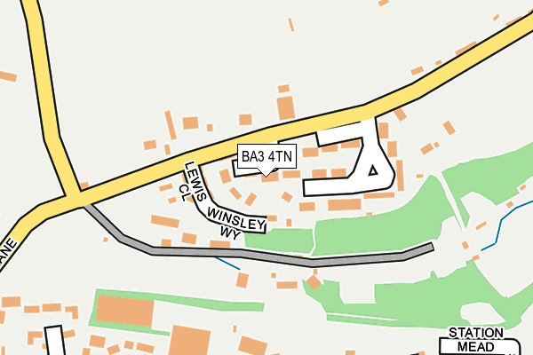 BA3 4TN map - OS OpenMap – Local (Ordnance Survey) BA3 4TN map - OS OpenMap – Local (Ordnance Survey)