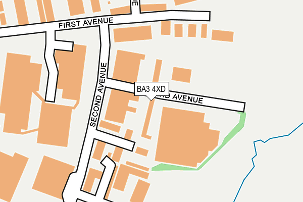 BA3 4XD map - OS OpenMap – Local (Ordnance Survey)
