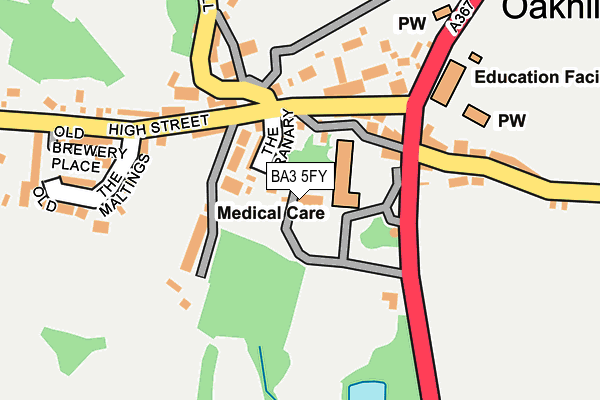 BA3 5FY map - OS OpenMap – Local (Ordnance Survey) BA3 5FY map - OS OpenMap – Local (Ordnance Survey)