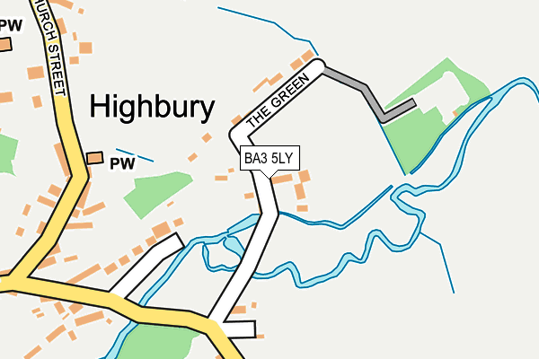 BA3 5LY map - OS OpenMap – Local (Ordnance Survey) BA3 5LY map - OS OpenMap – Local (Ordnance Survey)