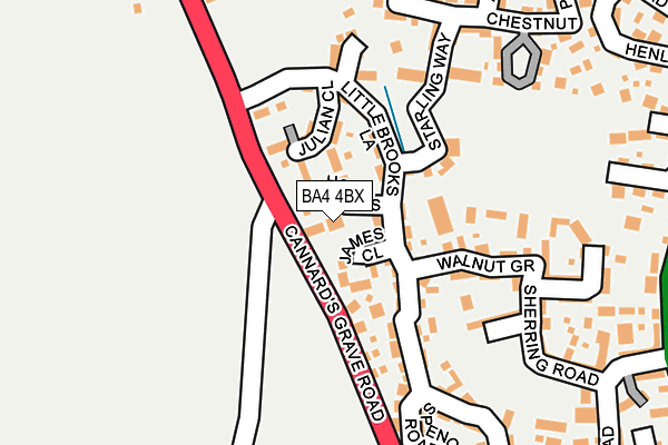 BA4 4BX map - OS OpenMap – Local (Ordnance Survey) BA4 4BX map - OS OpenMap – Local (Ordnance Survey)