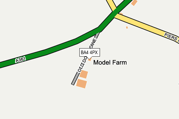 BA4 4PX map - OS OpenMap – Local (Ordnance Survey) BA4 4PX map - OS OpenMap – Local (Ordnance Survey)
