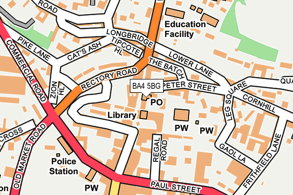 BA4 5BG map - OS OpenMap – Local (Ordnance Survey) BA4 5BG map - OS OpenMap – Local (Ordnance Survey)