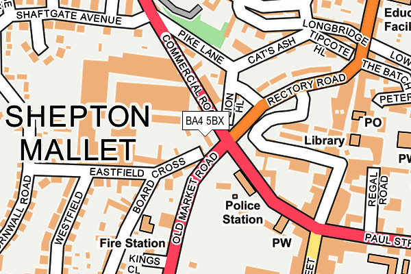 BA4 5BX map - OS OpenMap – Local (Ordnance Survey) BA4 5BX map - OS OpenMap – Local (Ordnance Survey)