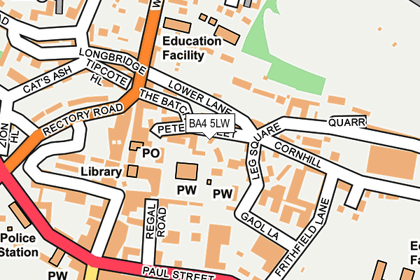 BA4 5LW map - OS OpenMap – Local (Ordnance Survey) BA4 5LW map - OS OpenMap – Local (Ordnance Survey)