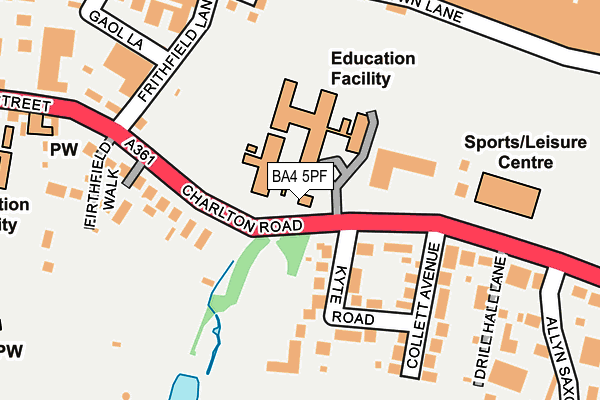 BA4 5PF map - OS OpenMap – Local (Ordnance Survey)