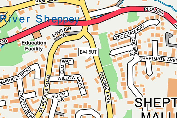 BA4 5UT map - OS OpenMap – Local (Ordnance Survey) BA4 5UT map - OS OpenMap – Local (Ordnance Survey)