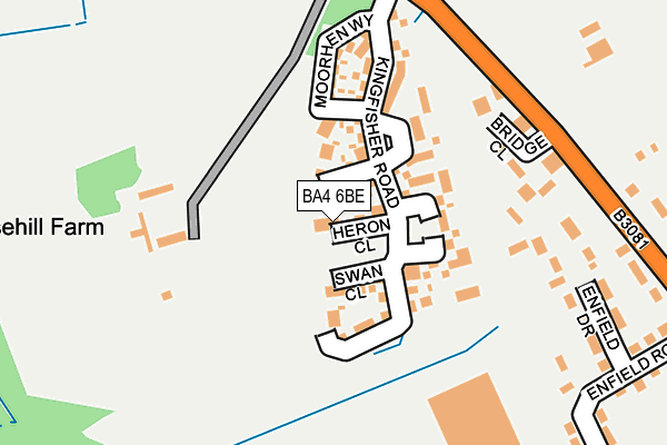 BA4 6BE map - OS OpenMap – Local (Ordnance Survey) BA4 6BE map - OS OpenMap – Local (Ordnance Survey)