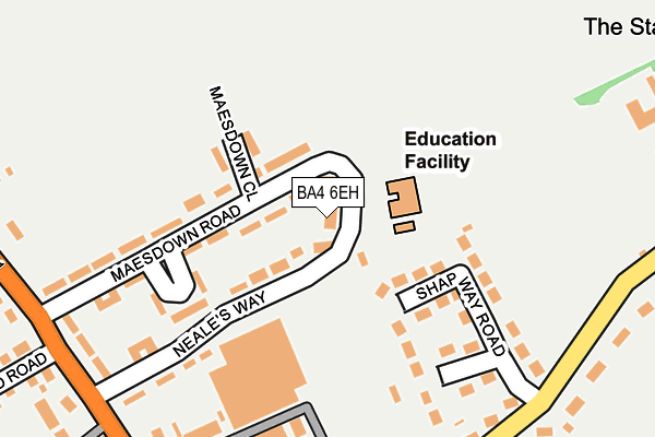 BA4 6EH map - OS OpenMap – Local (Ordnance Survey) BA4 6EH map - OS OpenMap – Local (Ordnance Survey)