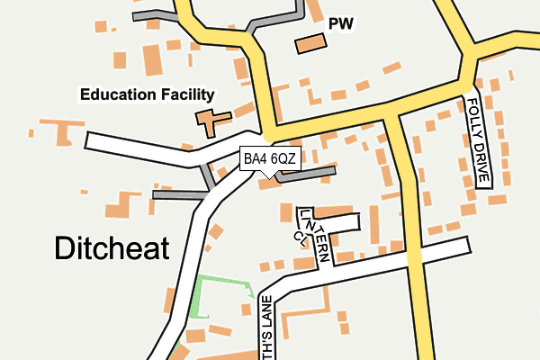 BA4 6QZ map - OS OpenMap – Local (Ordnance Survey) BA4 6QZ map - OS OpenMap – Local (Ordnance Survey)