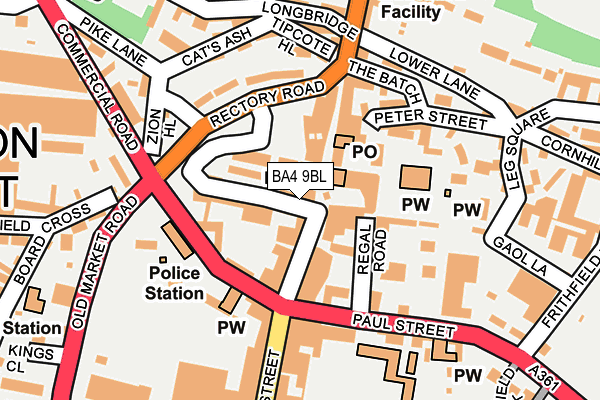 BA4 9BL map - OS OpenMap – Local (Ordnance Survey) BA4 9BL map - OS OpenMap – Local (Ordnance Survey)