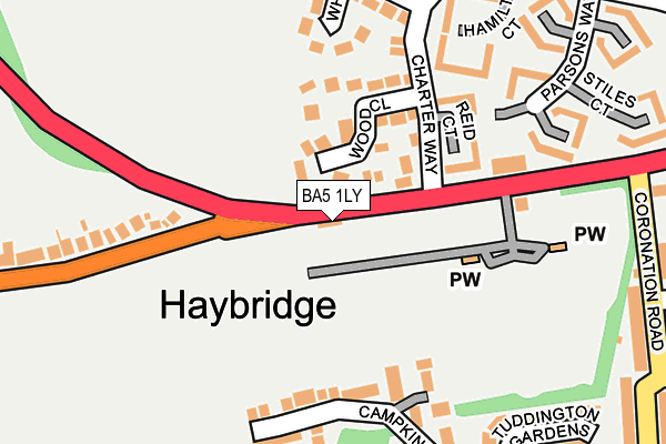 BA5 1LY map - OS OpenMap – Local (Ordnance Survey)
