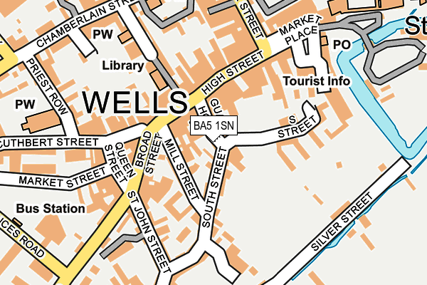 BA5 1SN map - OS OpenMap – Local (Ordnance Survey)