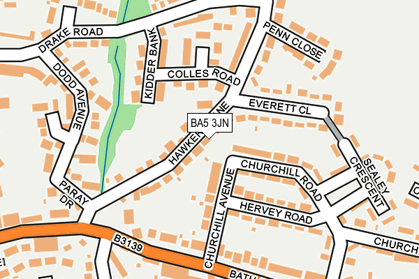 BA5 3JN map - OS OpenMap – Local (Ordnance Survey) BA5 3JN map - OS OpenMap – Local (Ordnance Survey)