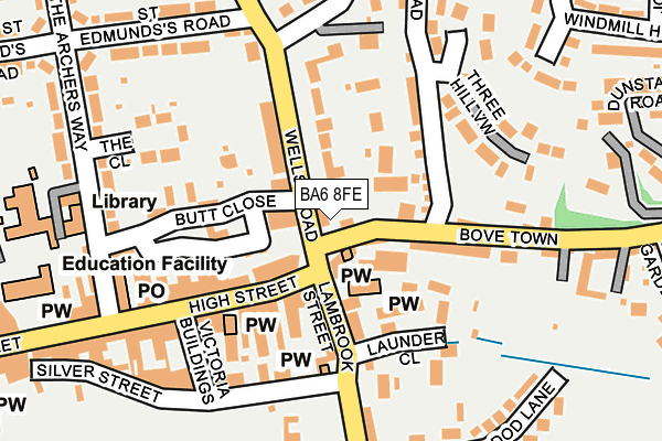 BA6 8FE map - OS OpenMap – Local (Ordnance Survey)