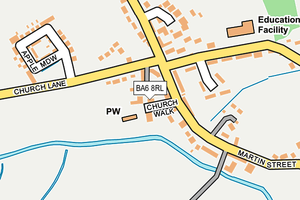 BA6 8RL map - OS OpenMap – Local (Ordnance Survey) BA6 8RL map - OS OpenMap – Local (Ordnance Survey)