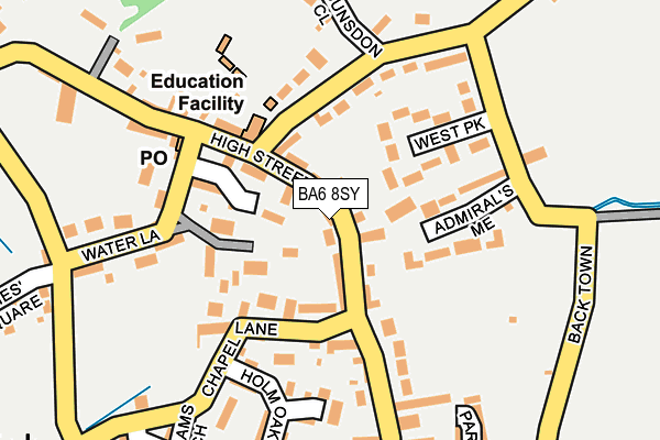 BA6 8SY map - OS OpenMap – Local (Ordnance Survey) BA6 8SY map - OS OpenMap – Local (Ordnance Survey)