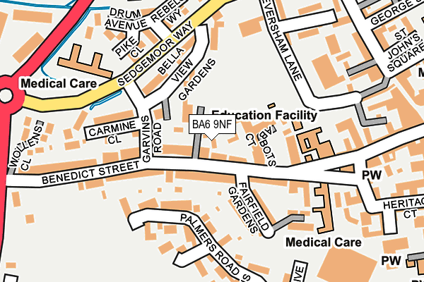 BA6 9NF map - OS OpenMap – Local (Ordnance Survey) BA6 9NF map - OS OpenMap – Local (Ordnance Survey)
