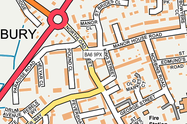 BA6 9PX map - OS OpenMap – Local (Ordnance Survey) BA6 9PX map - OS OpenMap – Local (Ordnance Survey)