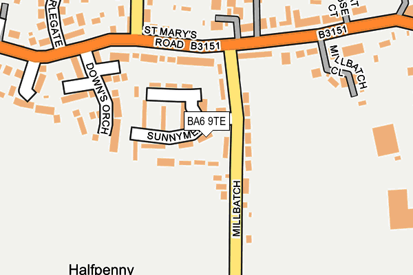 BA6 9TE map - OS OpenMap – Local (Ordnance Survey) BA6 9TE map - OS OpenMap – Local (Ordnance Survey)