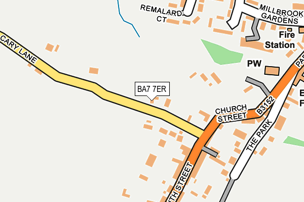 BA7 7ER map - OS OpenMap – Local (Ordnance Survey) BA7 7ER map - OS OpenMap – Local (Ordnance Survey)