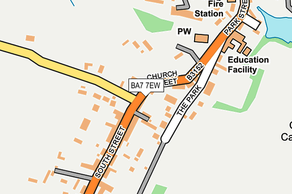 BA7 7EW map - OS OpenMap – Local (Ordnance Survey) BA7 7EW map - OS OpenMap – Local (Ordnance Survey)