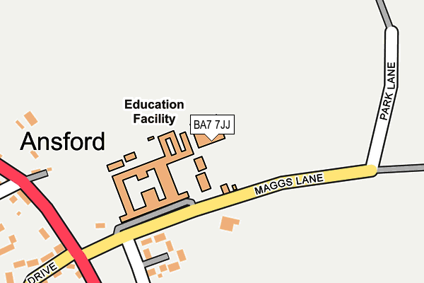BA7 7JJ map - OS OpenMap – Local (Ordnance Survey) BA7 7JJ map - OS OpenMap – Local (Ordnance Survey)