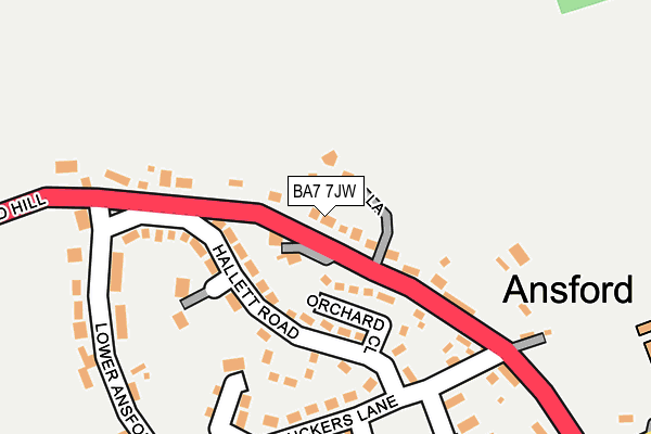 BA7 7JW map - OS OpenMap – Local (Ordnance Survey) BA7 7JW map - OS OpenMap – Local (Ordnance Survey)