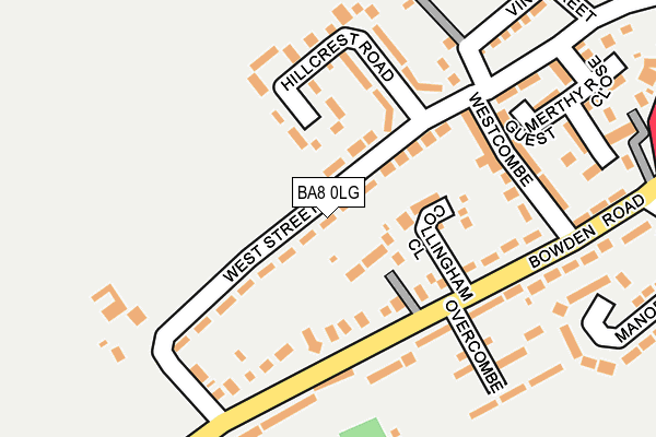 BA8 0LG map - OS OpenMap – Local (Ordnance Survey) BA8 0LG map - OS OpenMap – Local (Ordnance Survey)